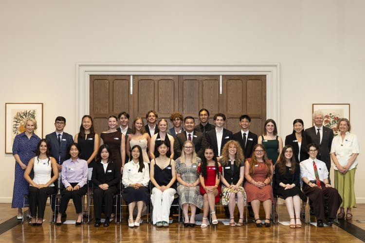 New cohort of Hansen Scholars sit together at awards ceremony