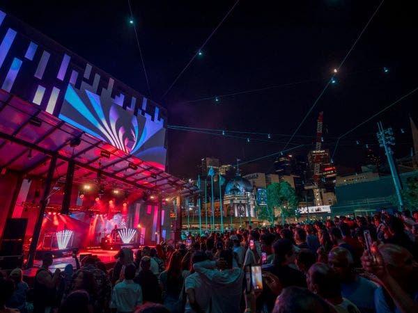 Work on display: Fed Square NYE 2022