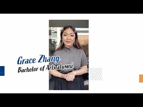 Graduate into industry: Grace, Bachelor of Arts