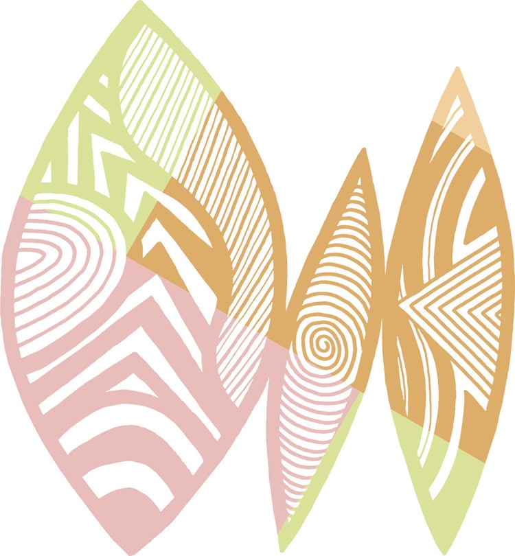 Photo of Indigenous Australian artwork.