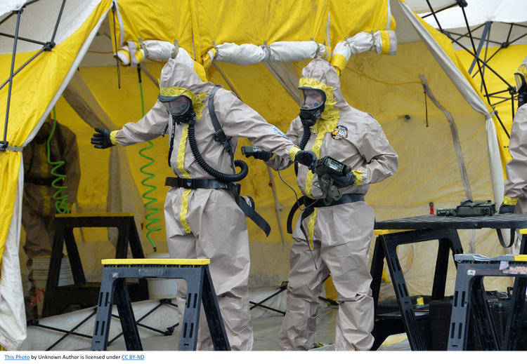 Decontamination in suits