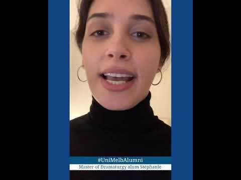 Video of Master of Dramaturgy alum Stephanie