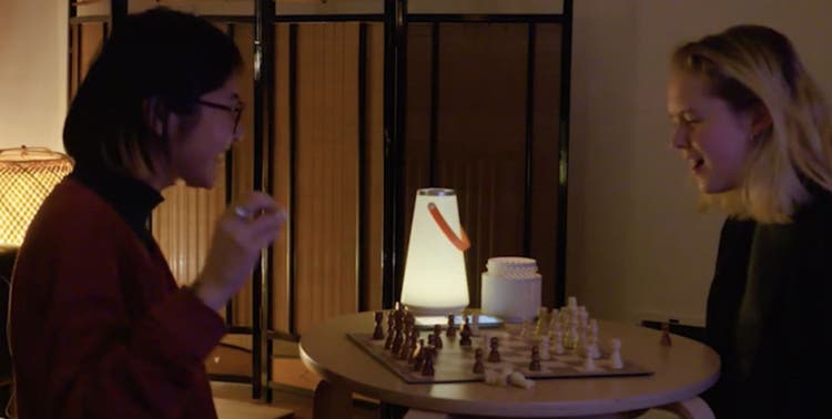 two people playing chess