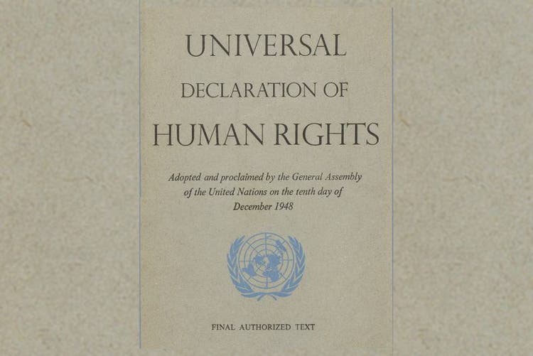 Photo of the Universal Declaration of Human Rights Document