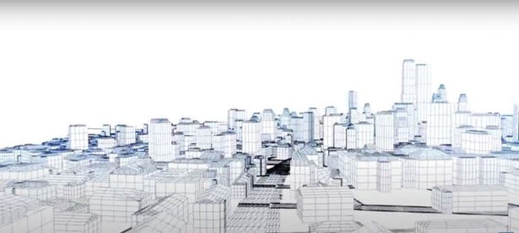 Image of a computerised urban design sketch