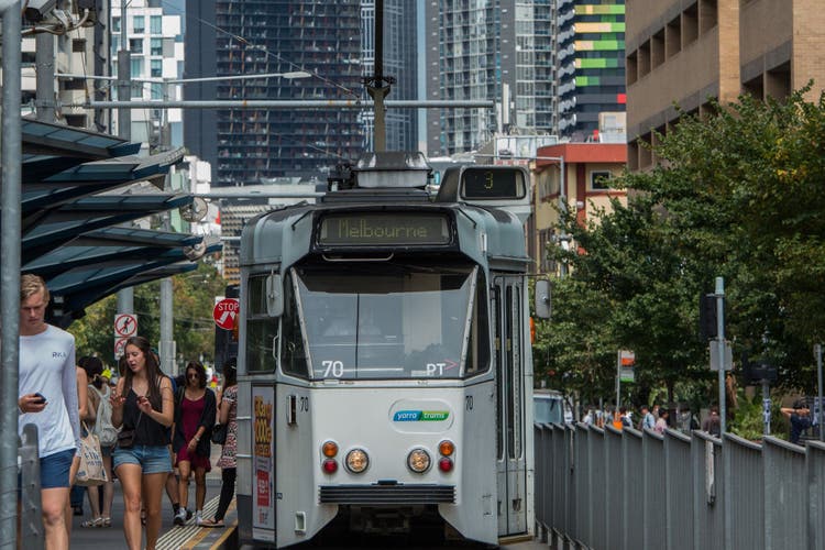 Tram on Swanston Street