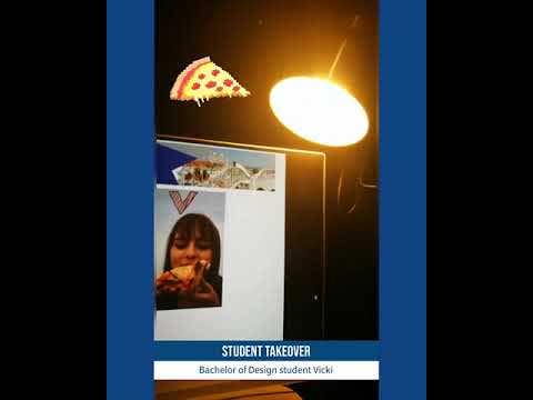 A YouTube video of Bachelor of Design student Vicki sharing a day in her life
