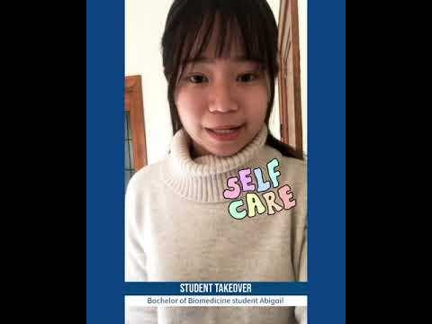 A YouTube video of Bachelor of Biomedicine student Abigail sharing some tips about how to study remotely