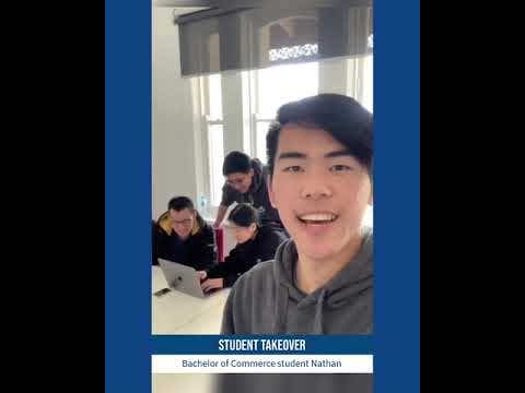 A YouTube video of Bachelor of Commerce student Nathan talking about his degree