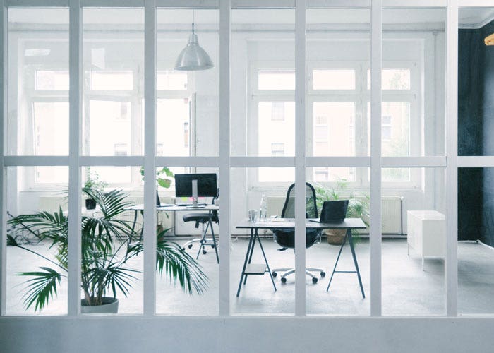 white office space