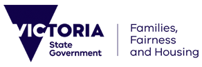Victoria State Government Families, Fairness and Housing logo